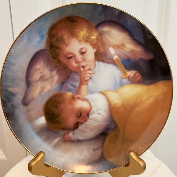 Hush A Bye by MaGo Heavenly Angels 1991 decorative plate - Picture 2 of 4